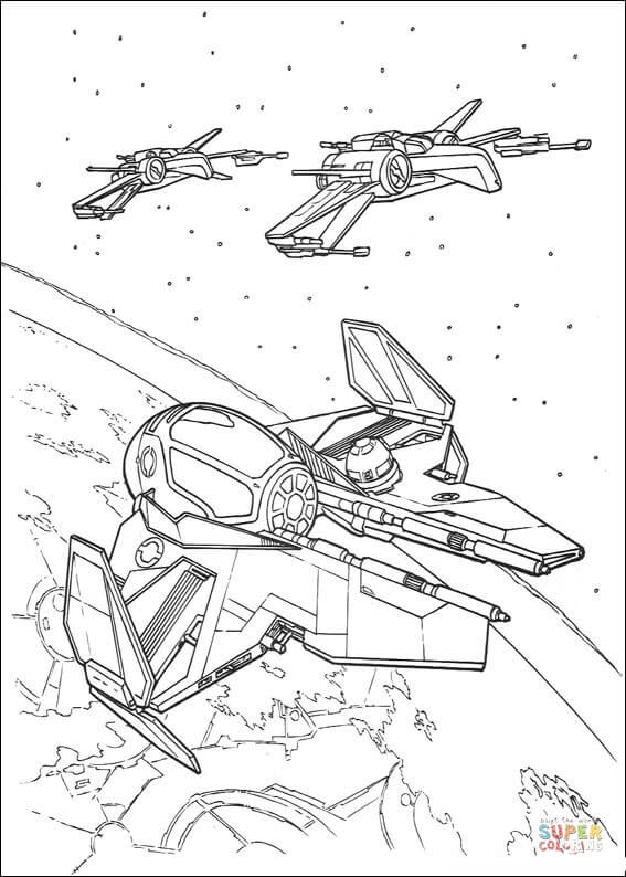 567x794 Eta 2 Starfighter And T 65 X Wing Coloring Page Free Printable