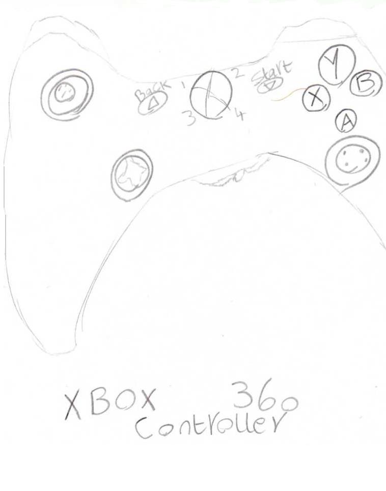 758x965 Xbox 360 Controller Sketch By Cheseboi007