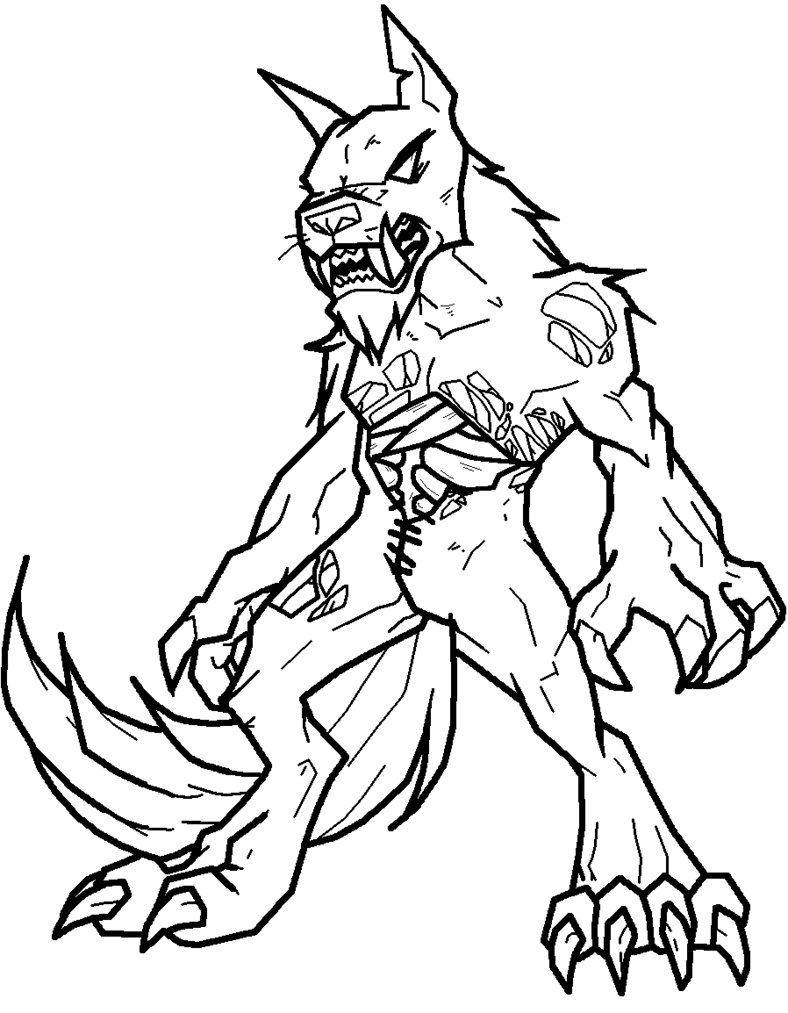 788x1013 Zombie Werewolf Lineart By Xbox Ds Gameboy