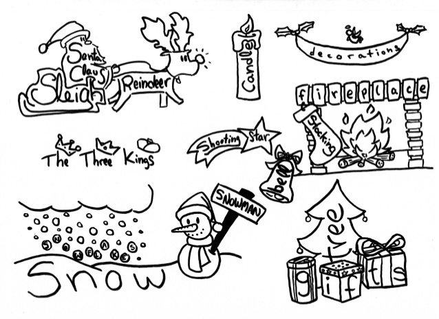 638x464 Drawing Ideas Easy Christmas