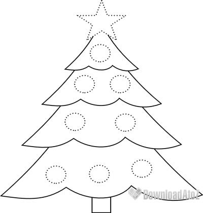 400x420 Christmas Tree Drawing S