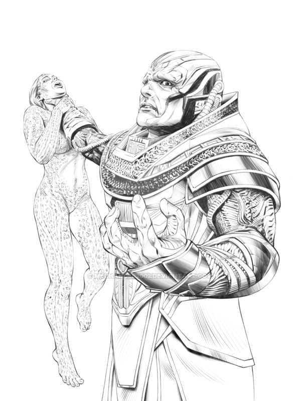 600x800 Official X Men Apocalypse Poster Lineart By Mechangel2002