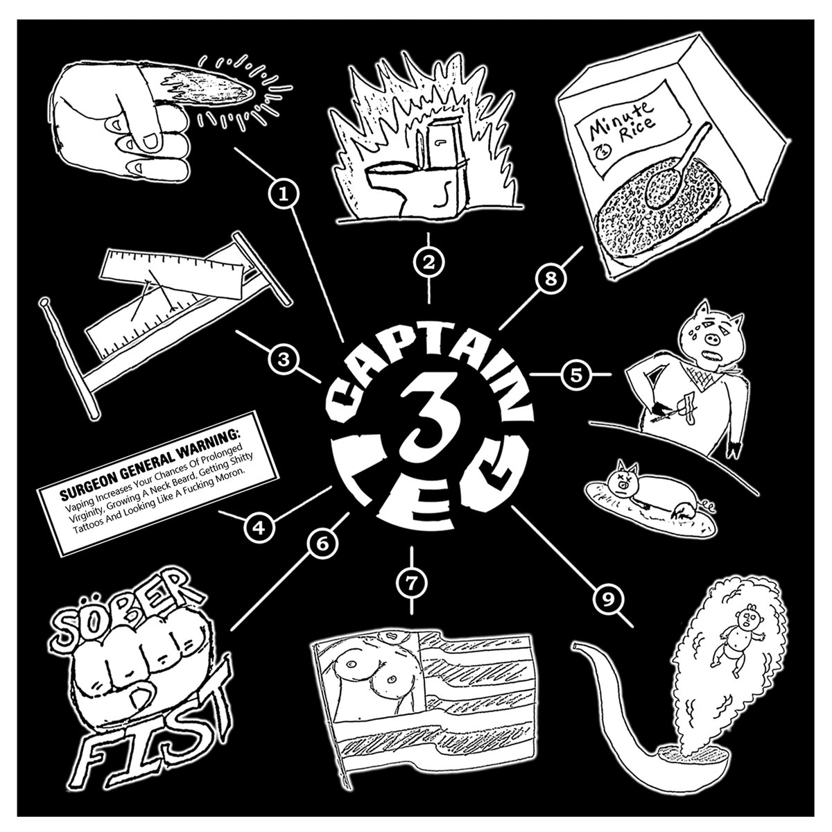 1200x1200 Split W X Ray Mary Captain Three Leg