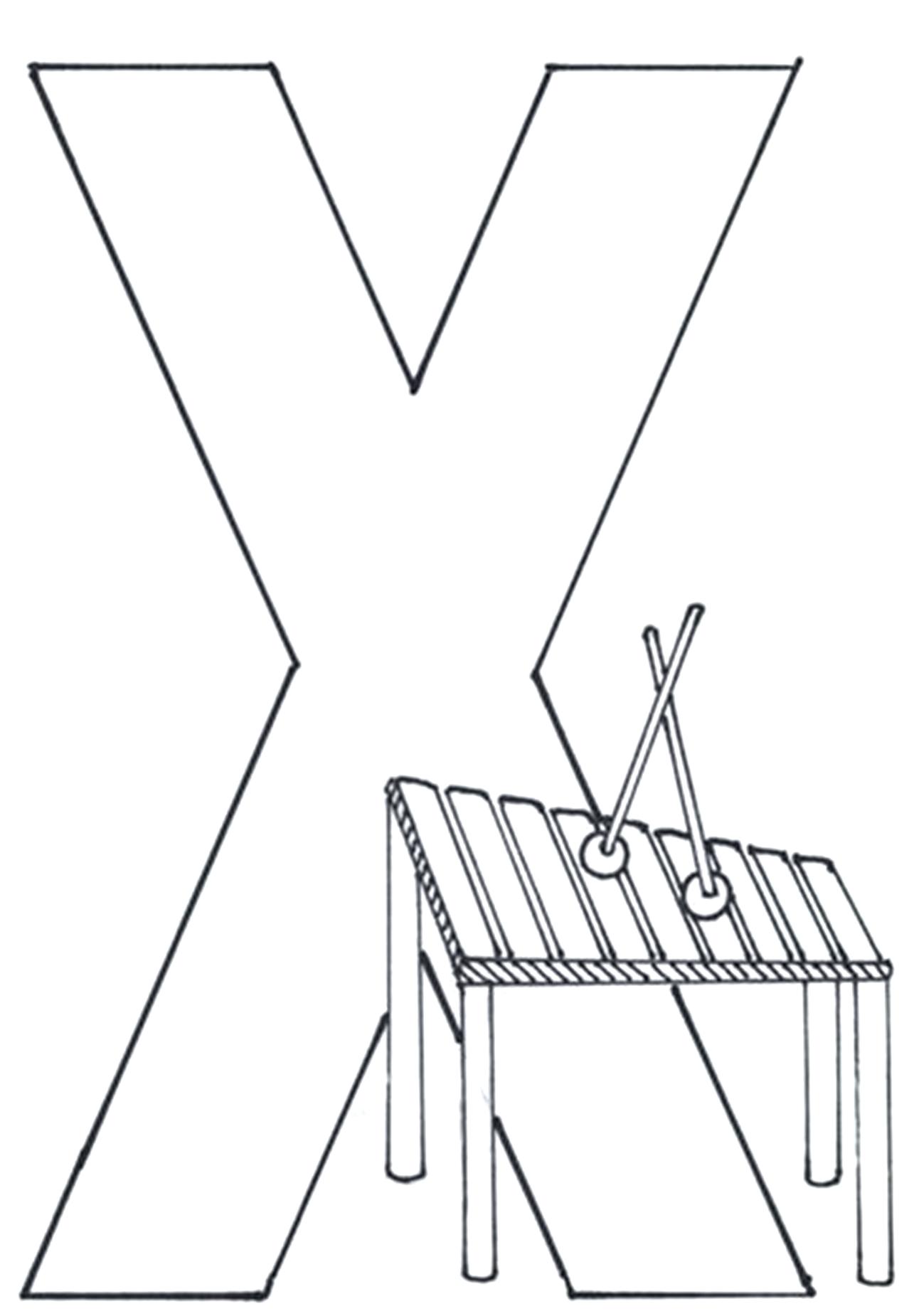 1285x1850 Coloring Xylophone Coloring Page