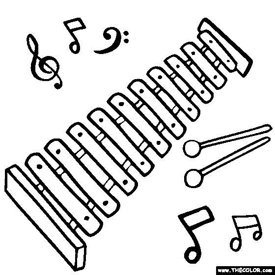 560x560 Xylophone Coloring Page Coloring Pages Musical