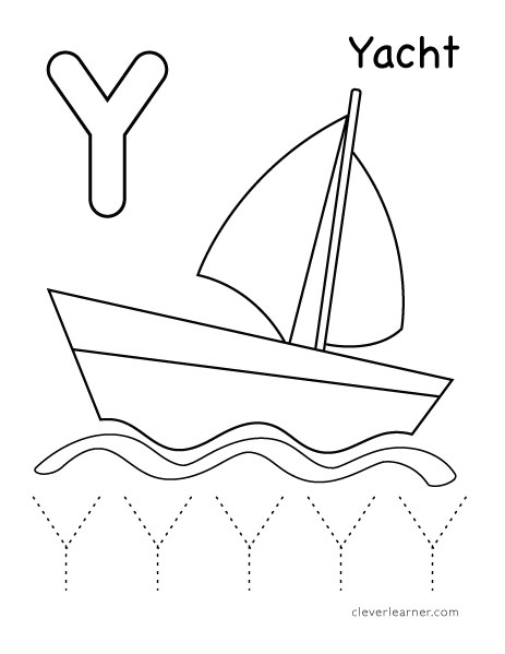 463x599 Letter Y Writing And Coloring Sheet