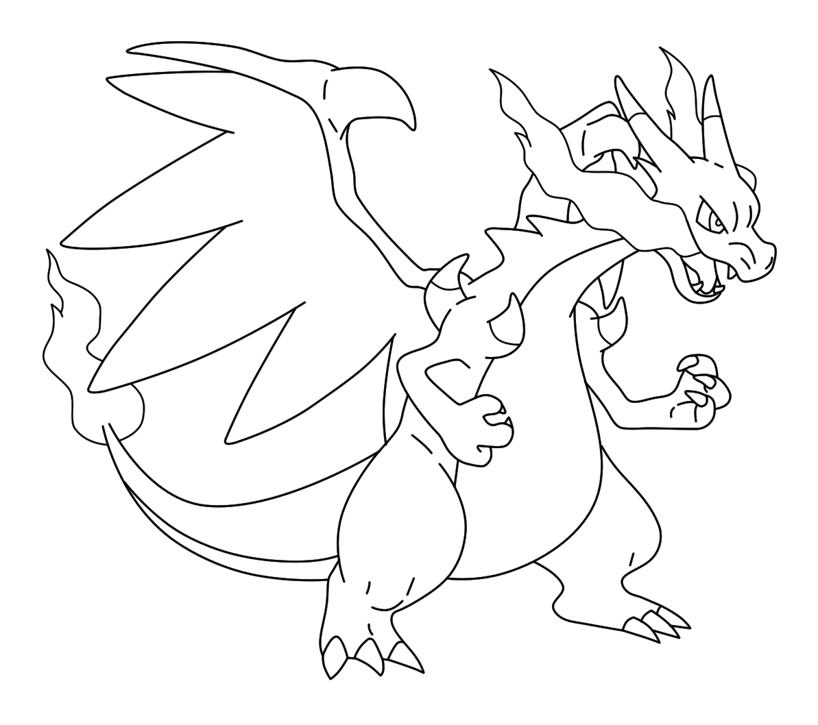 1193x1058 Mega Charizard Drawing Kids Coloring