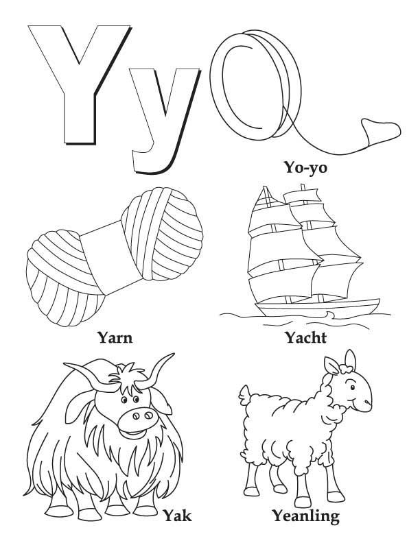 612x792 My A To Z Coloring Book Letter Y Coloring Page Download Free My