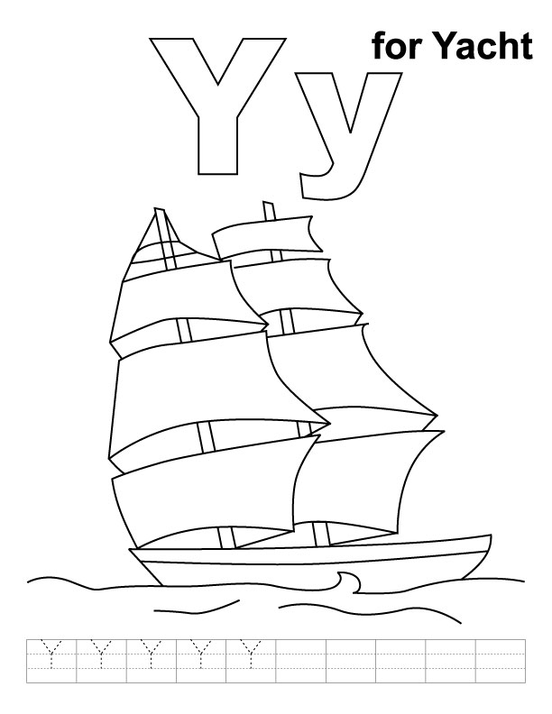 612x792 Yacht Coloring Pages