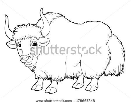 450x358 Himalayan Yak Color Sheets Cartoon Animal