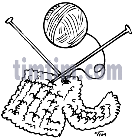 446x457 Free Drawing Of Knitting Bw From The Category Hobby Amp Sewing