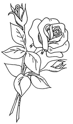 236x399 Rose Drawing Single Flower Outline Tattoo Stencil Just Free