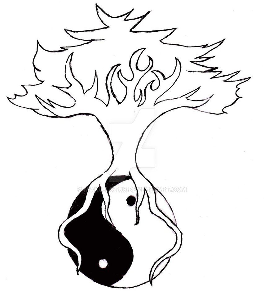 852x938 Yin Yang Tree By Maku Lotus