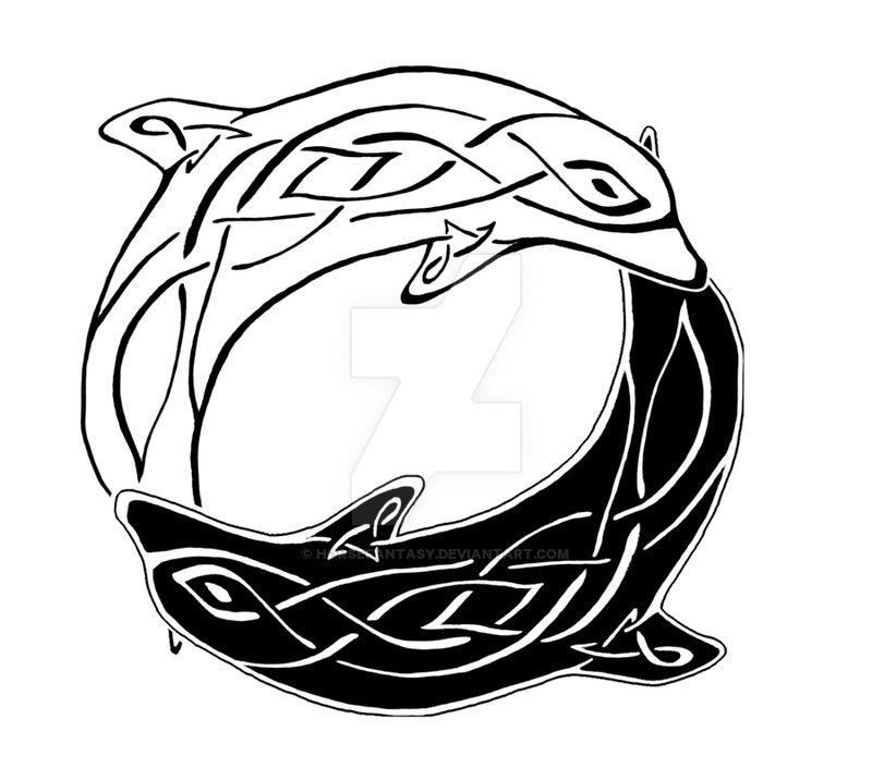 800x716 Celtic Dolphins Yin Yang By Horsefantasy