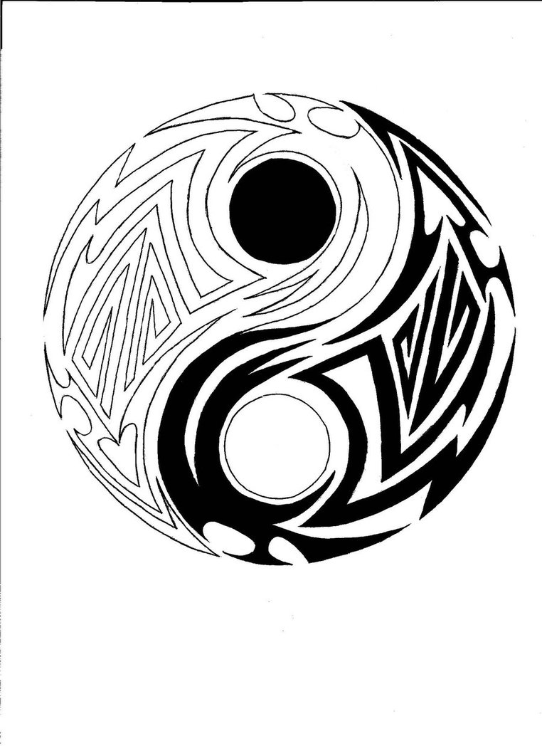 762x1048 Tribal Yin Yang By Chinese Ranger