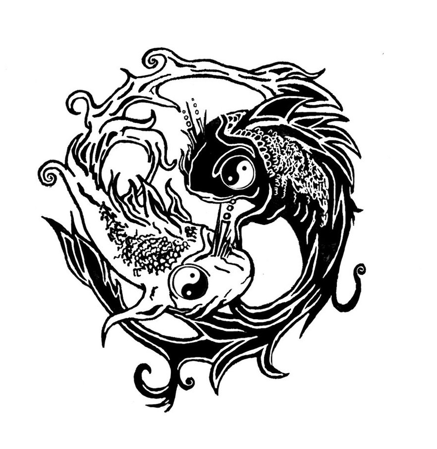 882x906 Ying Yang Fish Tatoo By Saramira
