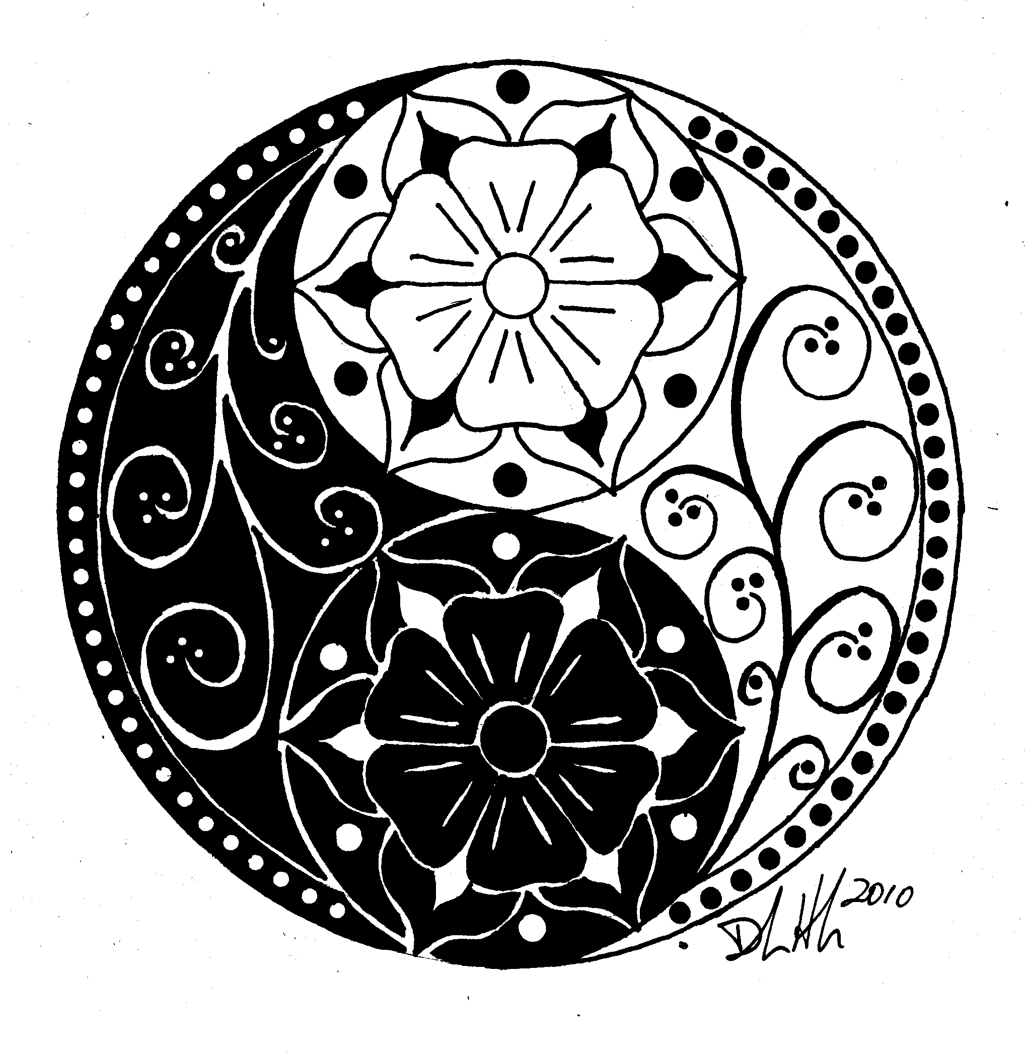 2036x2092 Floral Yin Yang Dibujos King Jr, Martin Luther