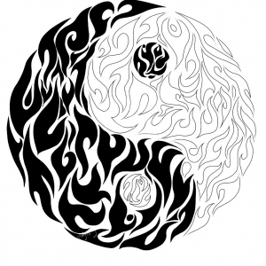 300x300 Yin Yang Coloring Pages
