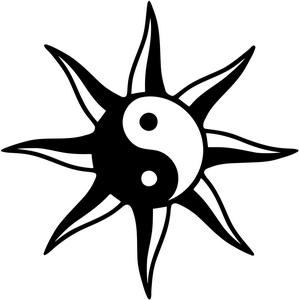 299x300 Ying Yang Trial Sun Decal