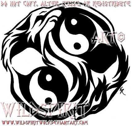 428x408 Dual Yin Yang Wolves Tattoo By Wildspiritwolf
