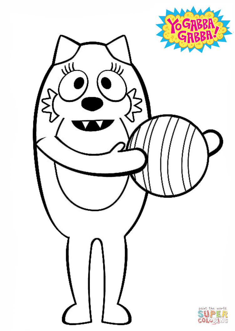 750x1054 Toodee With Ball Coloring Page Free Printable Coloring Pages