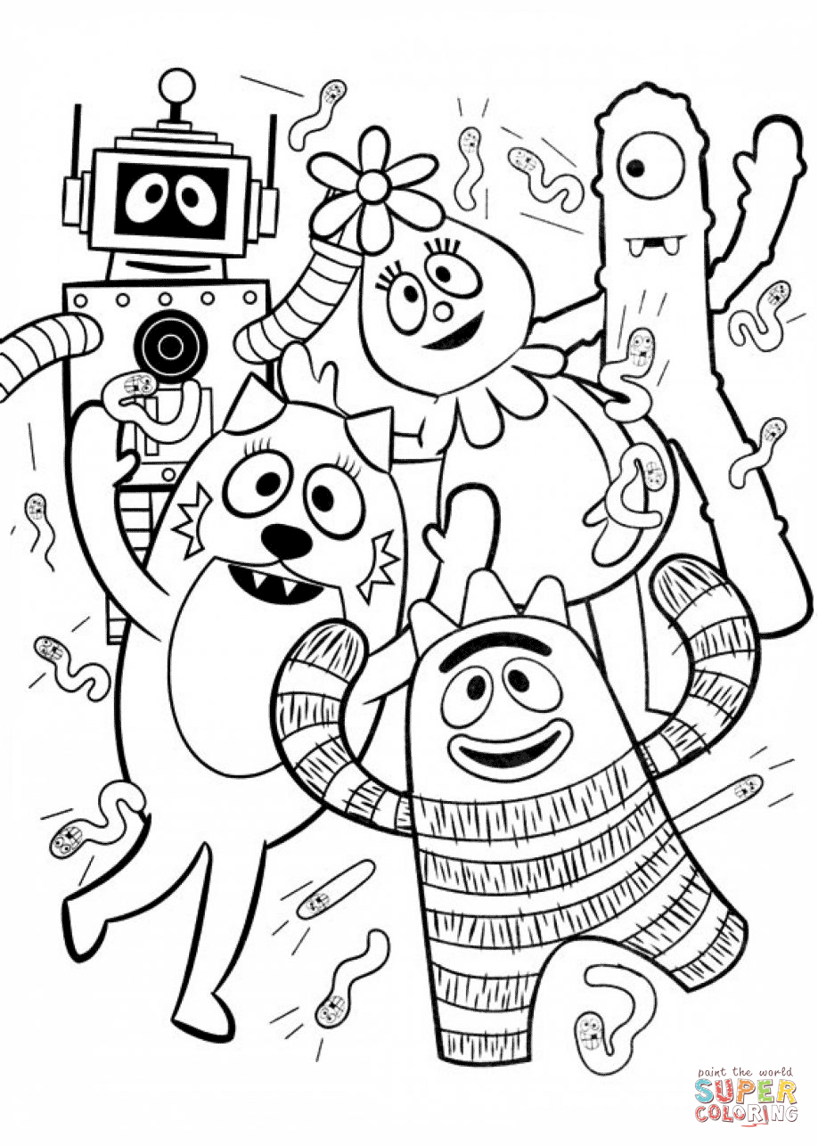 918x1286 Yo Gabba Gabba! Coloring Page Free Printable Coloring Pages