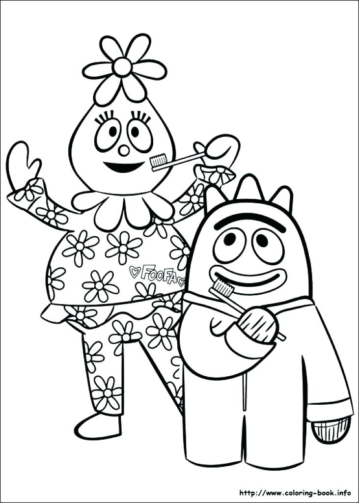 731x1024 Yo Gabba Gabba Coloring Page 8 Yo Coloring Page Yo Yo Coloring