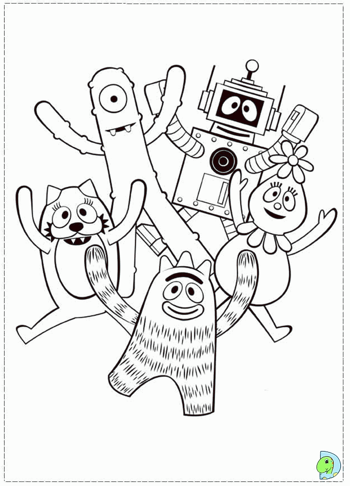 691x960 Yo Gabba Gabba Coloring Pages Free 279540
