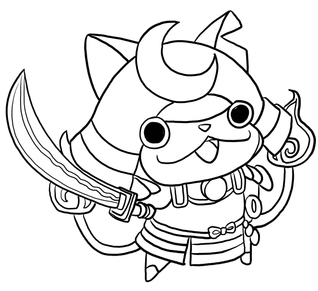 620x567 Shogunyan From Yo Kai Watch Coloring Pages