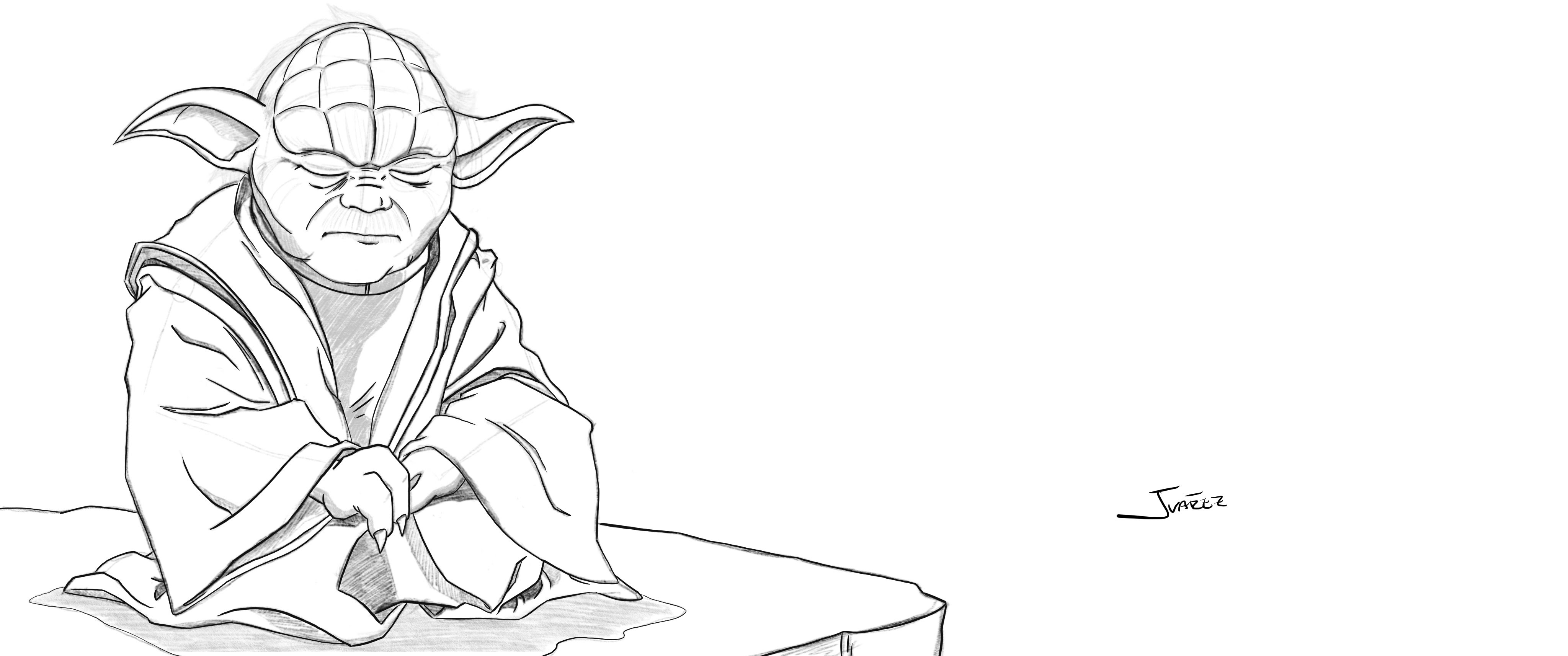 4096x1714 Master Jedi Yoda