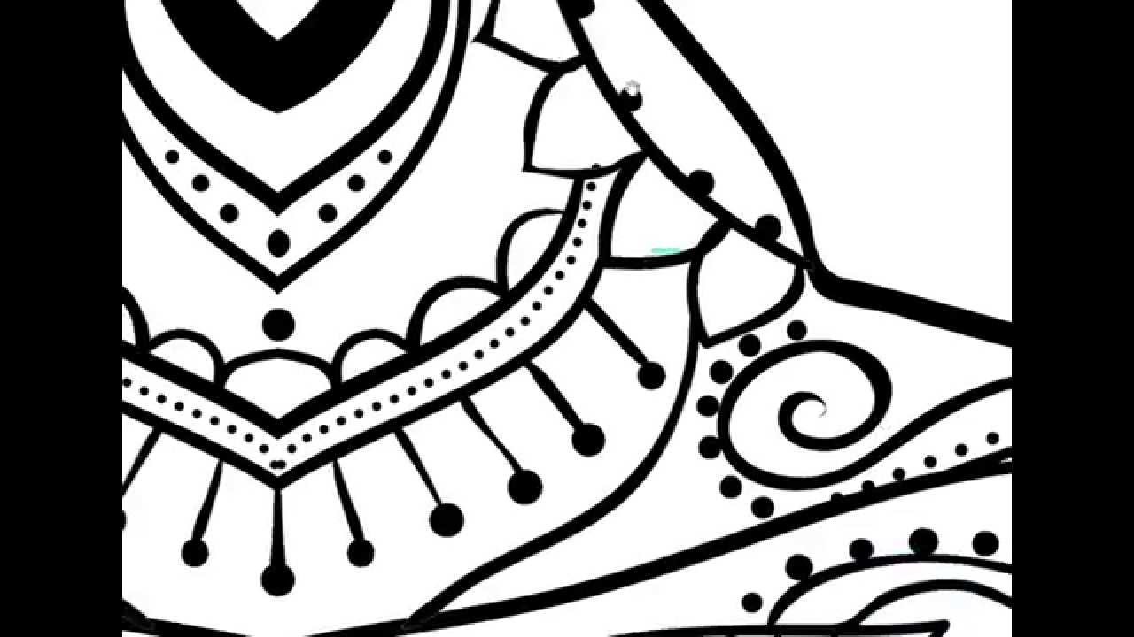 1280x720 Drawing Girl Yoga Pose