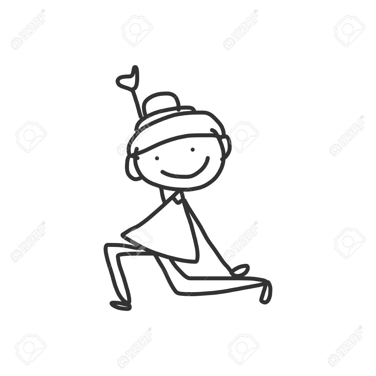 1300x1300 Hand Drawing Cartoon Happy People Yoga Royalty Fri Clipart