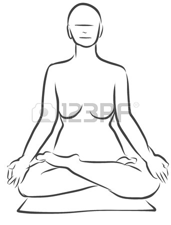 342x450 Hand Drawn Halasana Plow Pose, Yoga Woman. Vector Outline