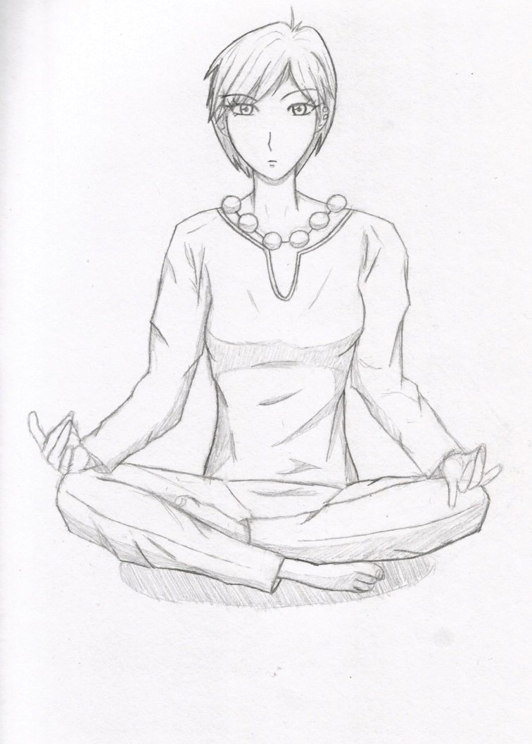 756x1057 Yoga Girl Sketch By Bladeboy05