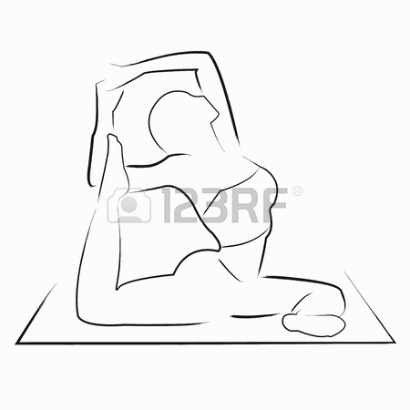 450x450 Yoga Mermaid Pose Royalty Free Cliparts, Vectors, And Stock