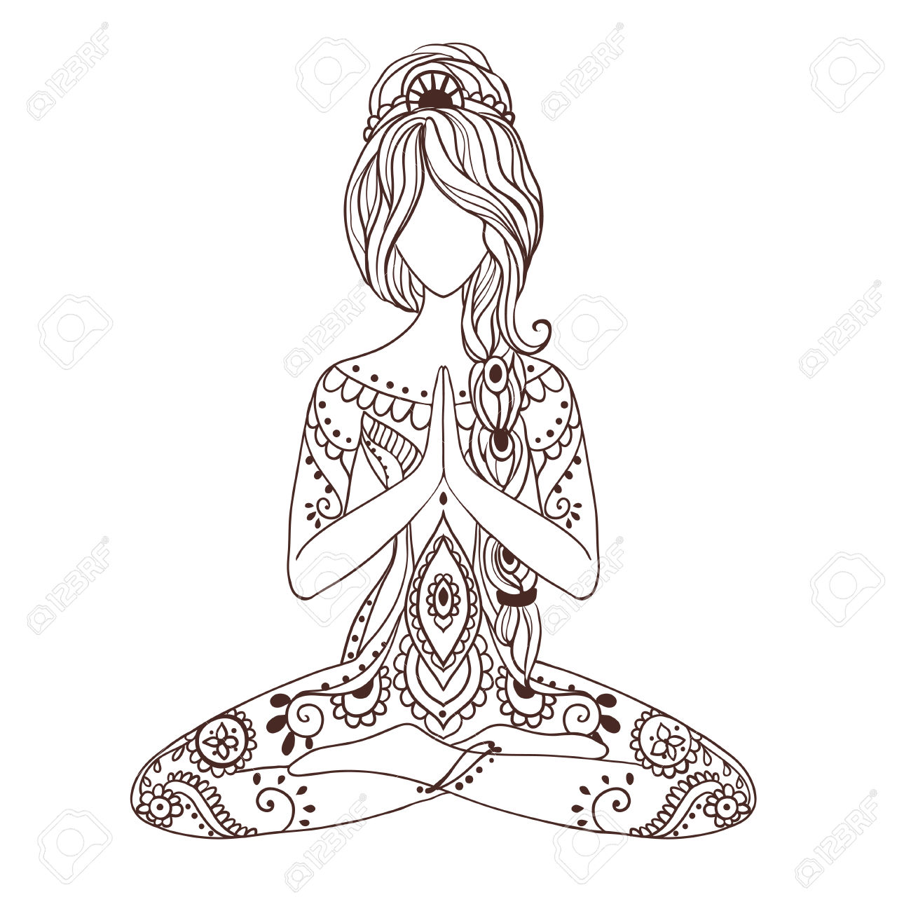 Yoga Girl Drawing at GetDrawings | Free download