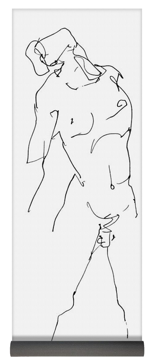 500x1171 Nude Male Drawing 11 Yoga Mat For Sale By Gordon Punt
