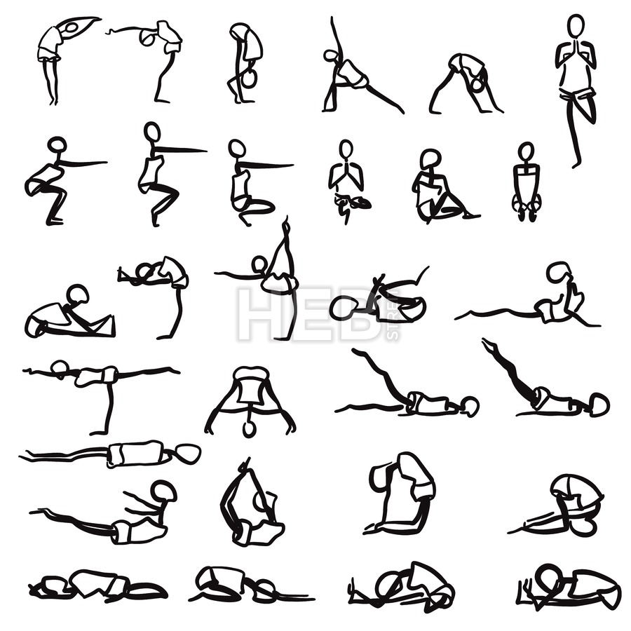 900x900 Stickmen Hand Drawn Yoga Poses Yoga Poses, Hand Drawn And Pose