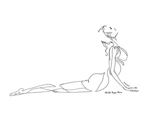 300x240 Yoga Pose Drawings Fine Art America