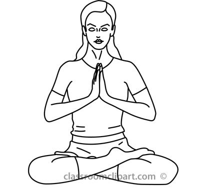 400x379 Yoga Black And White Clipart