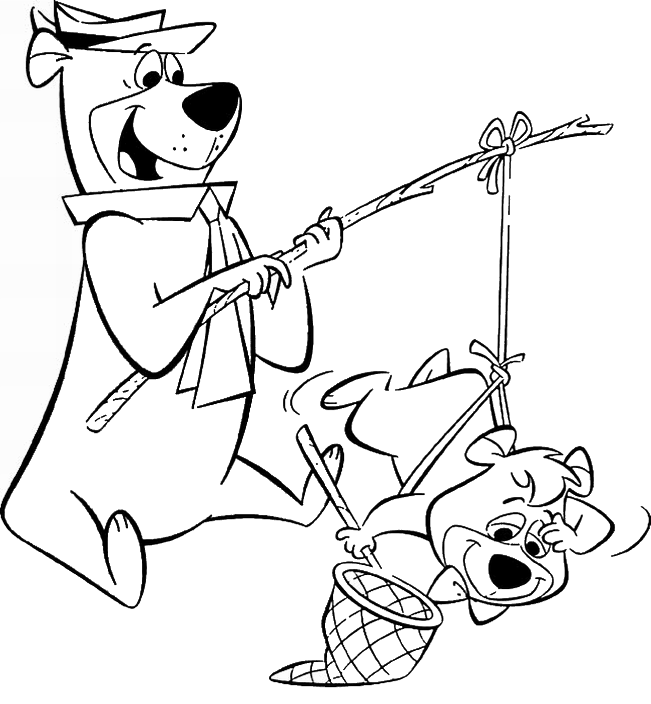1293x1400 Yogi Bear Coloring Pages