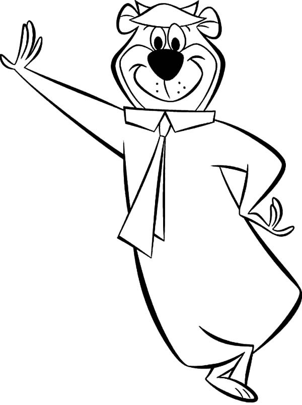600x804 Yogi Bear Smiling Coloring Pages Batch Coloring