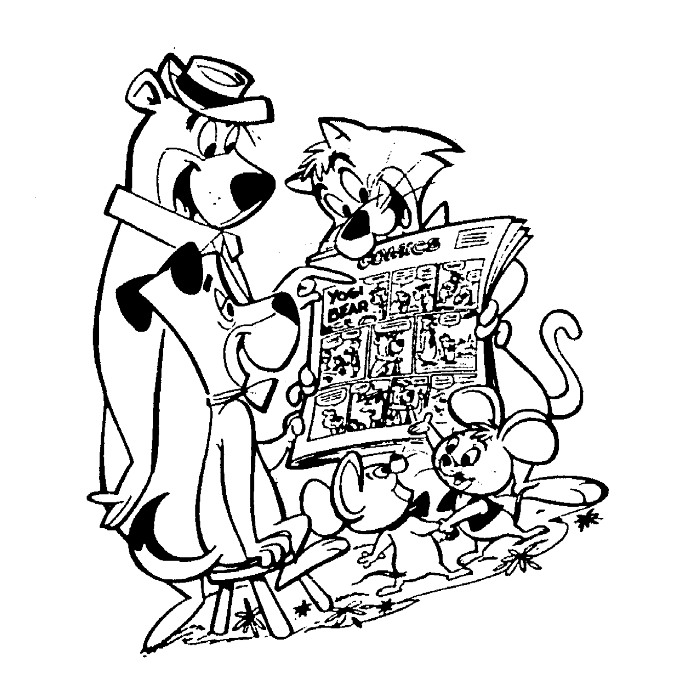 1321x1356 Yowp Yogi Bear Weekend Comics, April 1967