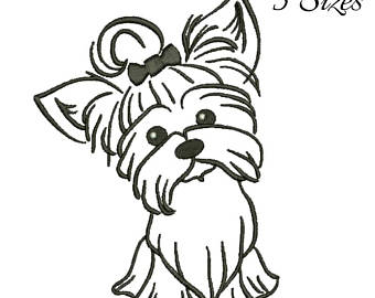 340x270 Terrier Embroidery Etsy