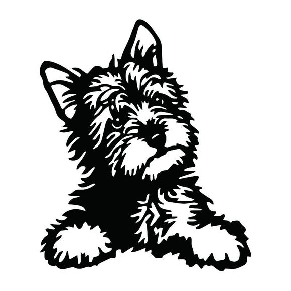 580x580 Yorkie Dog Vinyl Decal Cute Waterproof Car Stickers And Decals