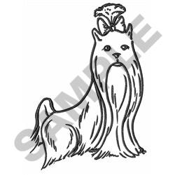 250x250 Lg Yorkie Outline Embroidery Designs, Machine Embroidery Designs