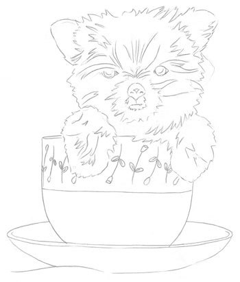 350x411 How To Draw A Yorkie Puppy Step By Step