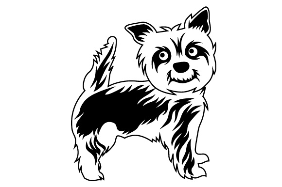 580x386 Short Cut Yorkshire Terrier Svg Cut File By Creative Fabrica