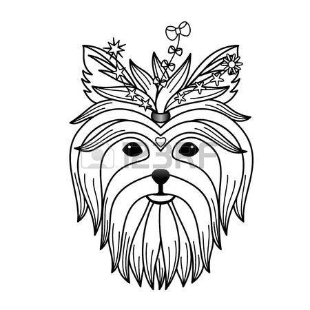 450x450 Yorkshire Terrier Tattoo Royalty Free Cliparts, Vectors, And Stock