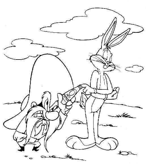 515x576 Yosemite Sam And Bugs Bunny Coloring Pages Coloring Pages